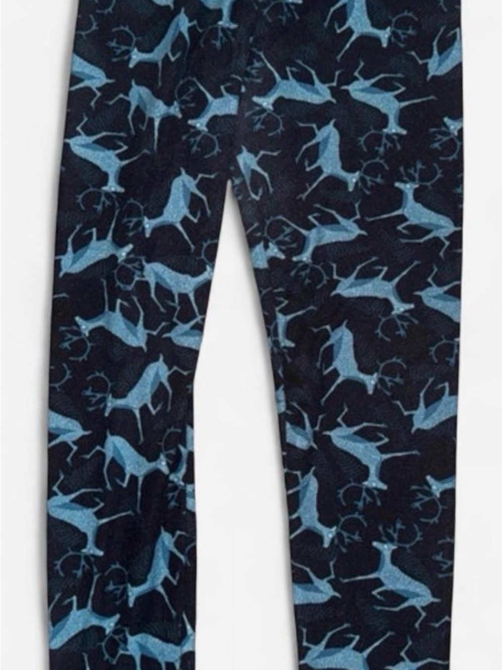 Lulu lemon Navy Blue Reindeer Print Leggings